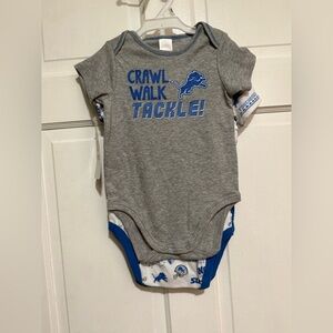 NEW NFL Detroit Lions‎ 18 Months Infant Bodysuit 3 Pack